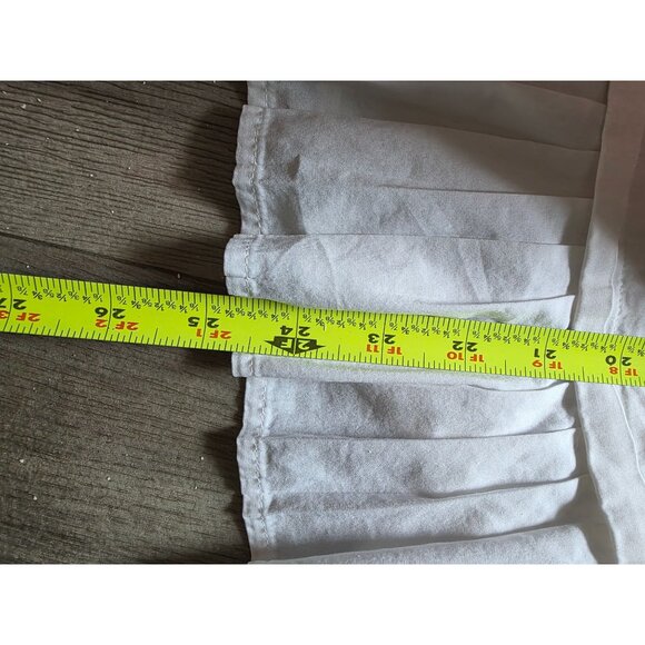 J jill XS White Shirt Collection Pleated Hem Tank Top Sleeveless - Picture 6 of 8